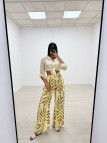 PANTALÓN FLUIDO HOJAS AMARILLO